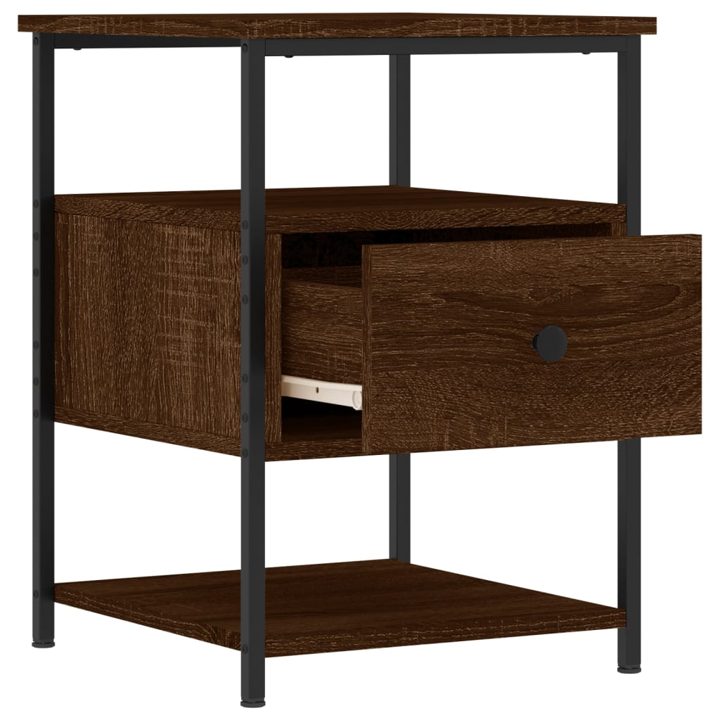 vidaXL Tables de chevet 2 pcs Aspect chêne marron 40x42x56 cm Bois d'ingénierie