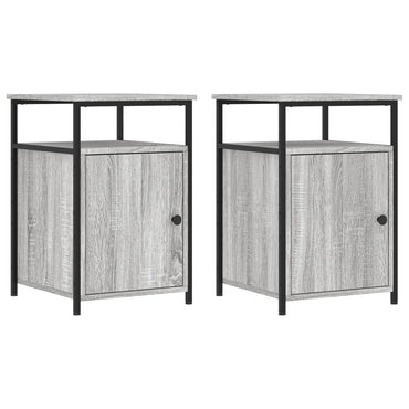 vidaXL Nachttische 2 Stk. Grau Sonoma 40x42x60 cm Holzwerkstoff