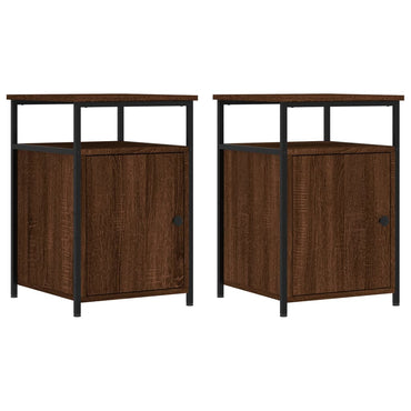 vidaXL Nachttische 2 Stk. Braun Eichen-Optik 40x42x60 cm Holzwerkstoff