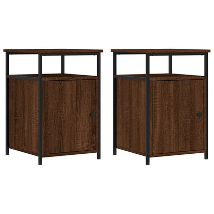 vidaXL Nachttische 2 Stk. Braun Eichen-Optik 40x42x60 cm Holzwerkstoff