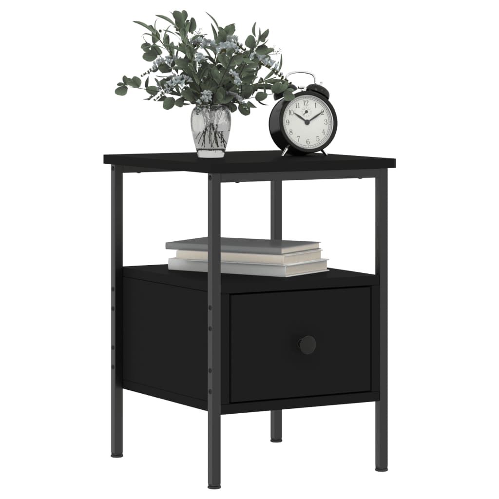 vidaXL Nachttisch Schwarz 34x36x50 cm Holzwerkstoff