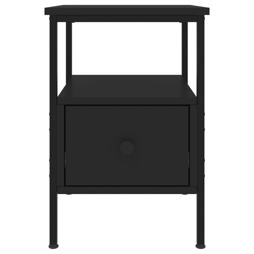 vidaXL Nachttische 2 Stk. Schwarz 34x36x50 cm Holzwerkstoff