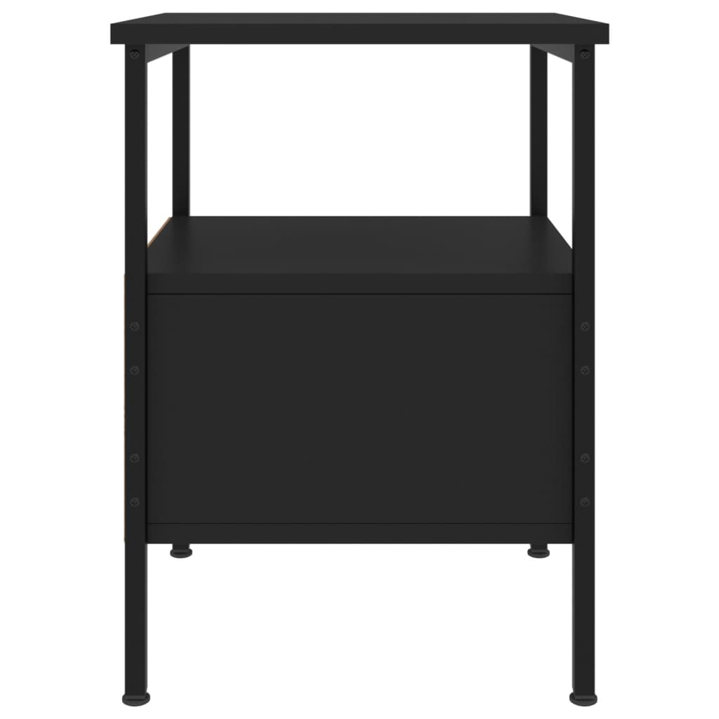 vidaXL Nachttische 2 Stk. Schwarz 34x36x50 cm Holzwerkstoff