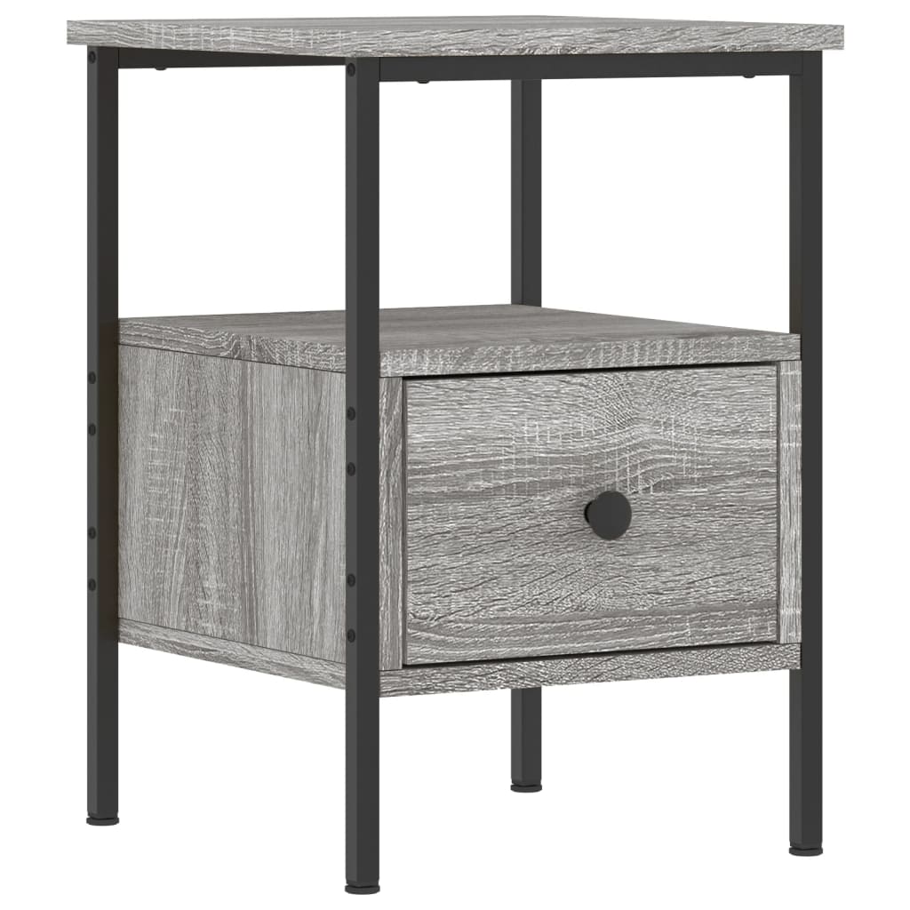 vidaXL Tables de chevet 2 pcs Gris Sonoma 34x36x50 cm Aggloméré