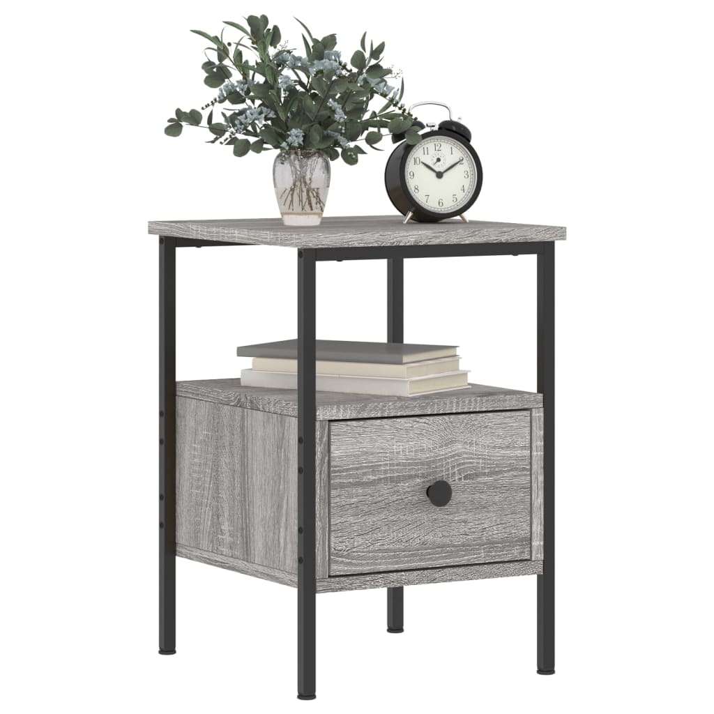 vidaXL Tables de chevet 2 pcs Gris Sonoma 34x36x50 cm Aggloméré