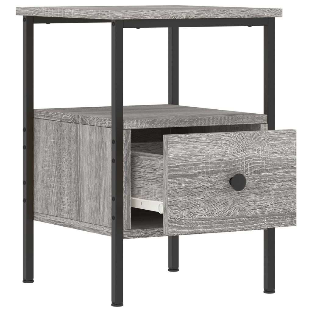 vidaXL Tables de chevet 2 pcs Gris Sonoma 34x36x50 cm Aggloméré