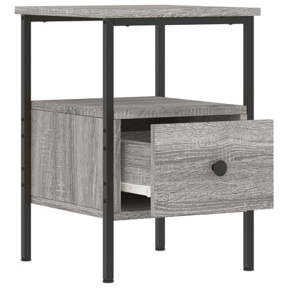 vidaXL Tables de chevet 2 pcs Gris Sonoma 34x36x50 cm Aggloméré