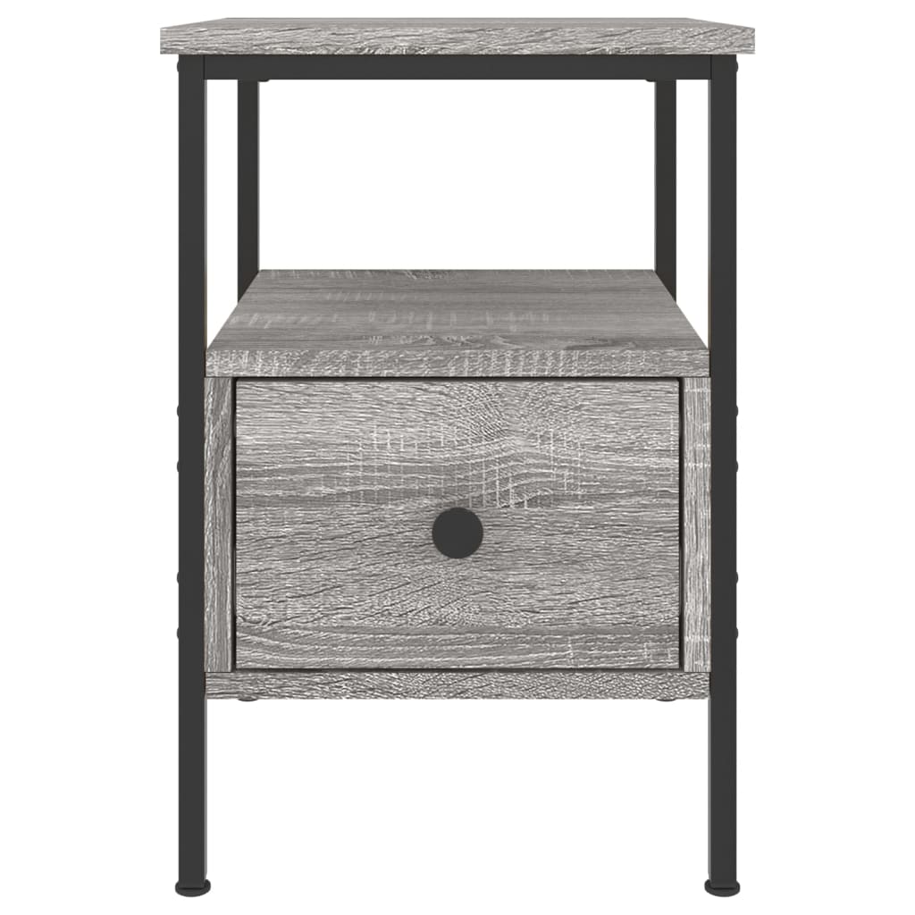 vidaXL Tables de chevet 2 pcs Gris Sonoma 34x36x50 cm Aggloméré