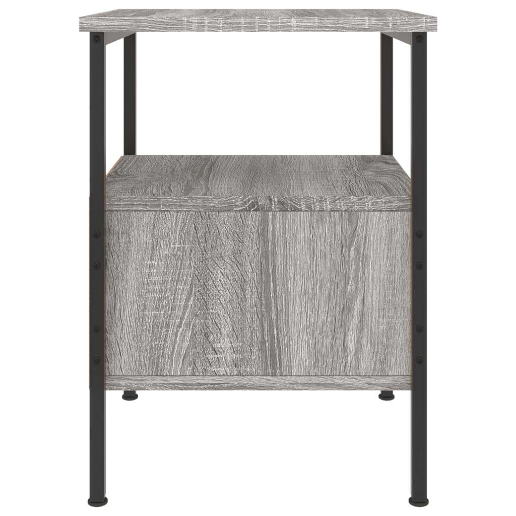 vidaXL Tables de chevet 2 pcs Gris Sonoma 34x36x50 cm Aggloméré