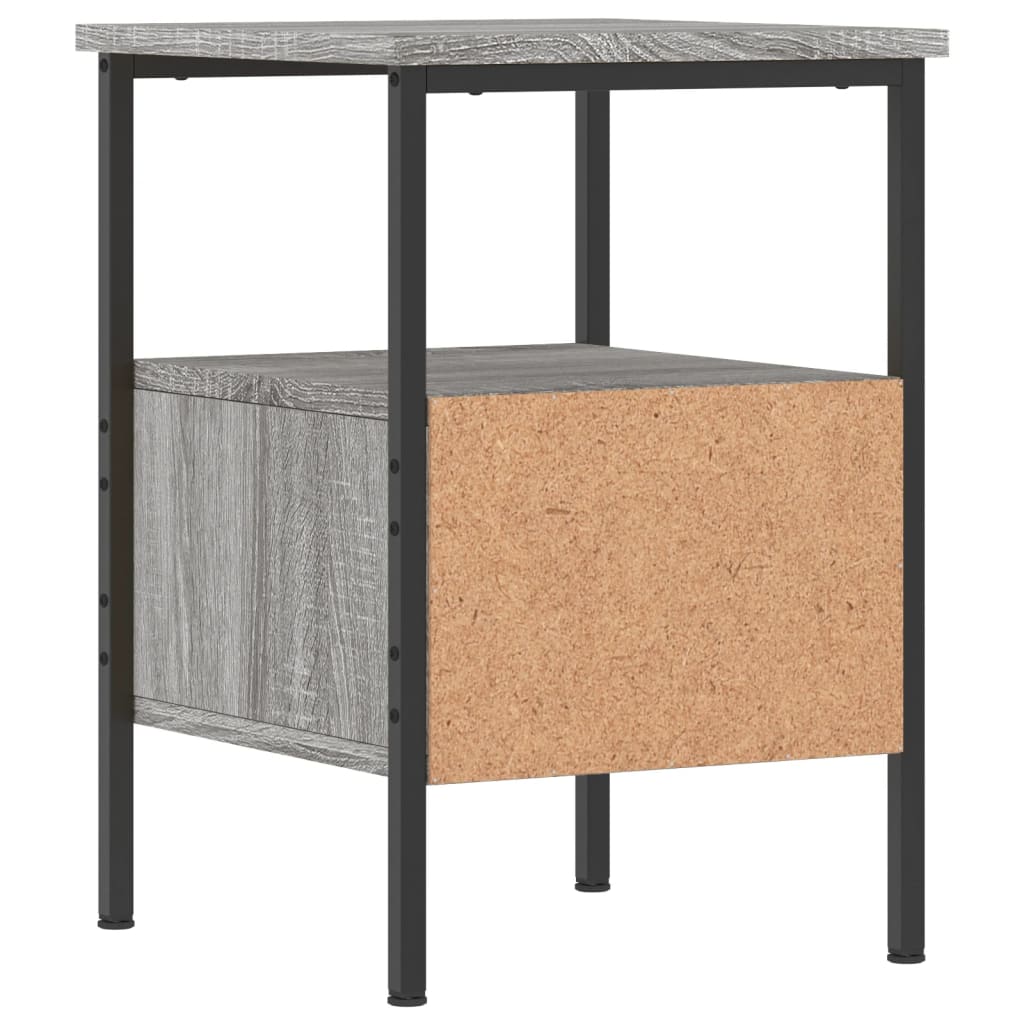 vidaXL Tables de chevet 2 pcs Gris Sonoma 34x36x50 cm Aggloméré
