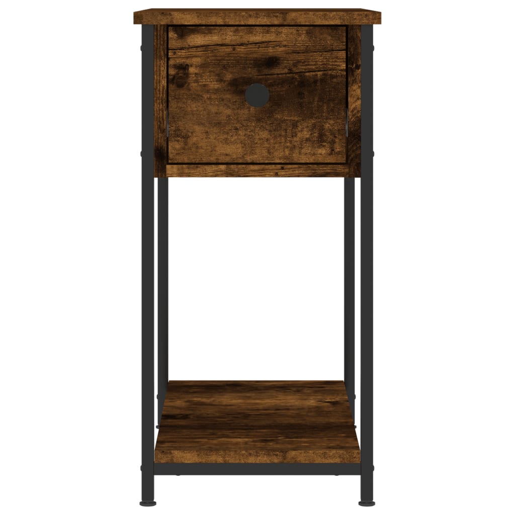 vidaXL Nachttische 2 Stk. Räuchereiche 30x60x60 cm Holzwerkstoff