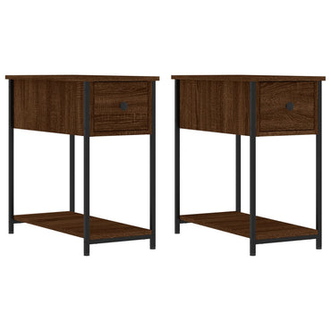 vidaXL Nachttische 2 Stk. Braun Eichen-Optik 30x60x60 cm Holzwerkstoff