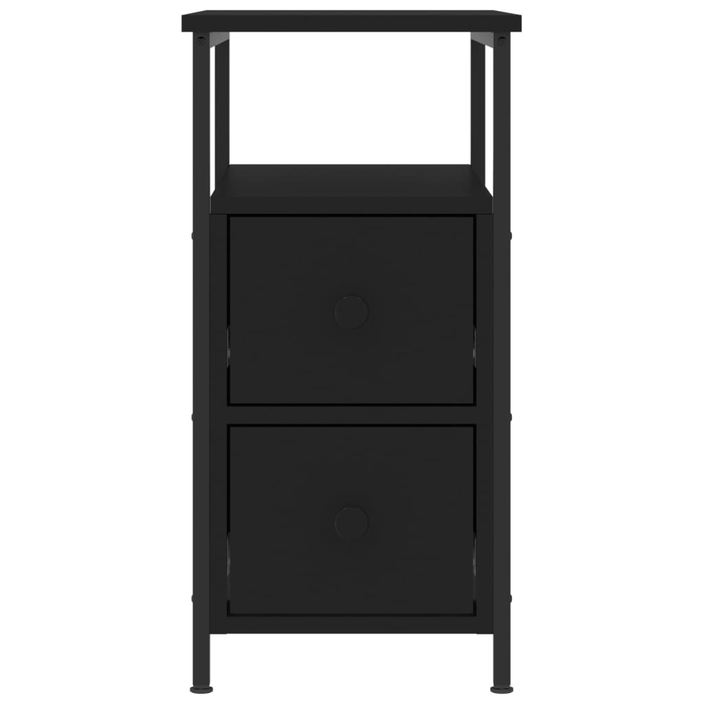 vidaXL Nachttische 2 Stk. Schwarz 30x60x60 cm Holzwerkstoff