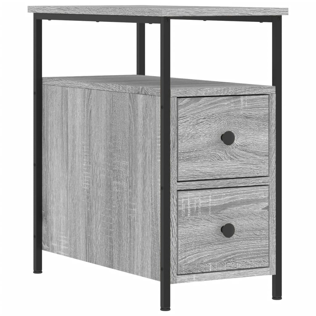 vidaXL Nachttisch Grau Sonoma-Eiche 30x60x60 cm Holzwerkstoff