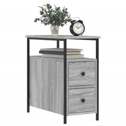 vidaXL Nachttisch Grau Sonoma-Eiche 30x60x60 cm Holzwerkstoff