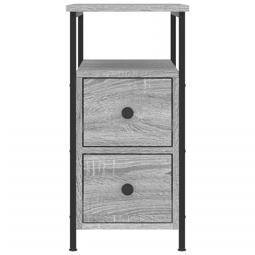 vidaXL Nachttisch Grau Sonoma-Eiche 30x60x60 cm Holzwerkstoff