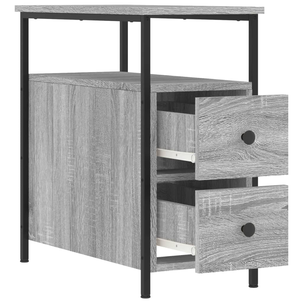 vidaXL Nachttisch Grau Sonoma-Eiche 30x60x60 cm Holzwerkstoff