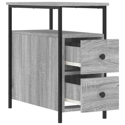 vidaXL Nachttisch Grau Sonoma-Eiche 30x60x60 cm Holzwerkstoff