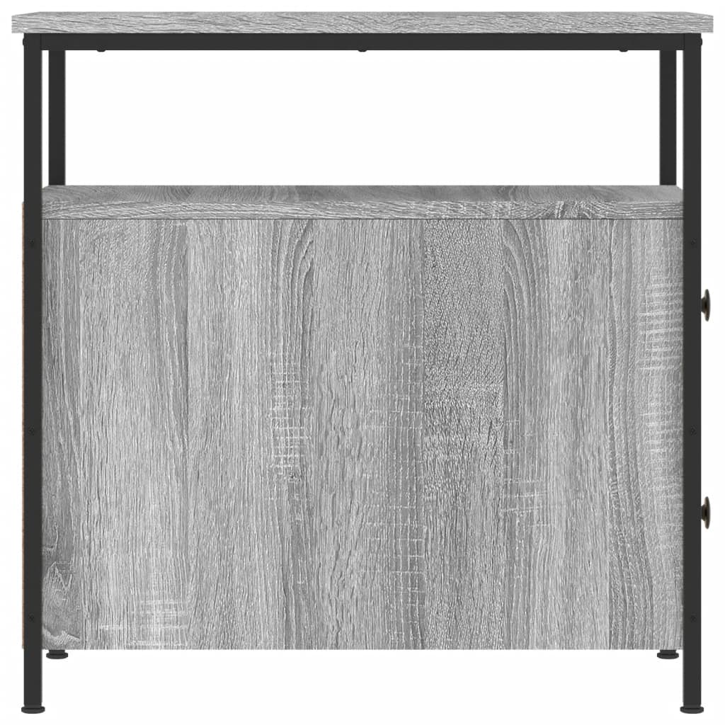 vidaXL Nachttisch Grau Sonoma-Eiche 30x60x60 cm Holzwerkstoff