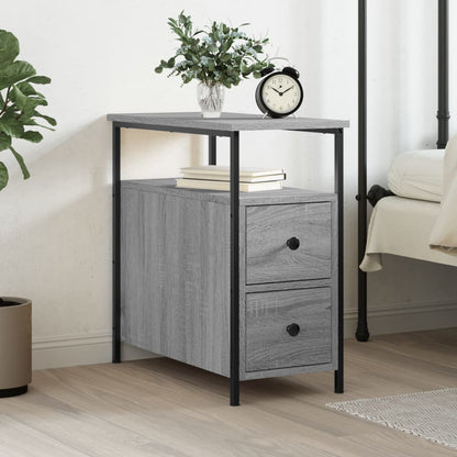 vidaXL Nachttisch Grau Sonoma-Eiche 30x60x60 cm Holzwerkstoff