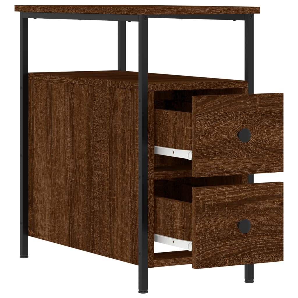 vidaXL Nachttisch Braun Eichen-Optik 30x60x60 cm Holzwerkstoff