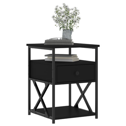vidaXL Nachttisch Schwarz 40x42x55 cm Holzwerkstoff