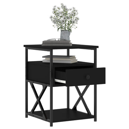 vidaXL Nachttisch Schwarz 40x42x55 cm Holzwerkstoff