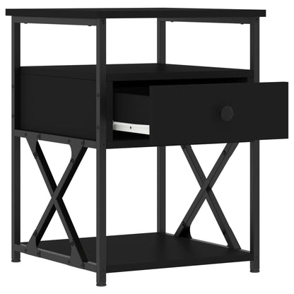 vidaXL Nachttisch Schwarz 40x42x55 cm Holzwerkstoff