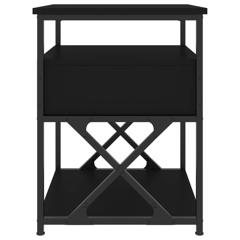 vidaXL Nachttisch Schwarz 40x42x55 cm Holzwerkstoff