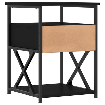 vidaXL Nachttisch Schwarz 40x42x55 cm Holzwerkstoff