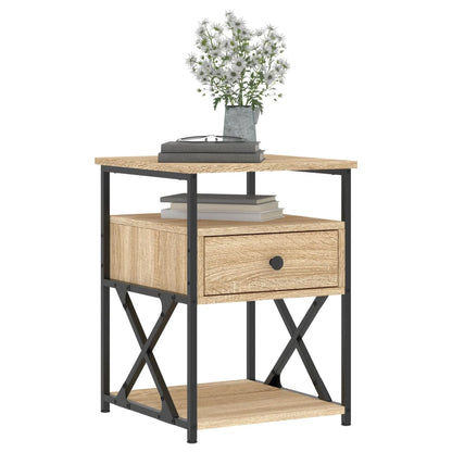 vidaXL Nachttische 2 Stk. Sonoma-Eiche 40x42x55 cm Holzwerkstoff