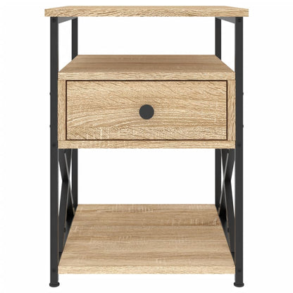 vidaXL Nachttische 2 Stk. Sonoma-Eiche 40x42x55 cm Holzwerkstoff