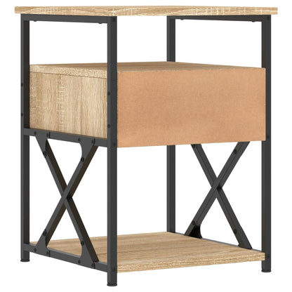 vidaXL Nachttische 2 Stk. Sonoma-Eiche 40x42x55 cm Holzwerkstoff