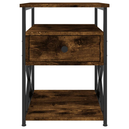 vidaXL Tables de chevet 2 pcs Chêne fumé 40x42x55 cm Bois d'ingénierie