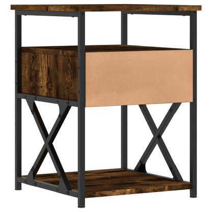 vidaXL Tables de chevet 2 pcs Chêne fumé 40x42x55 cm Bois d'ingénierie