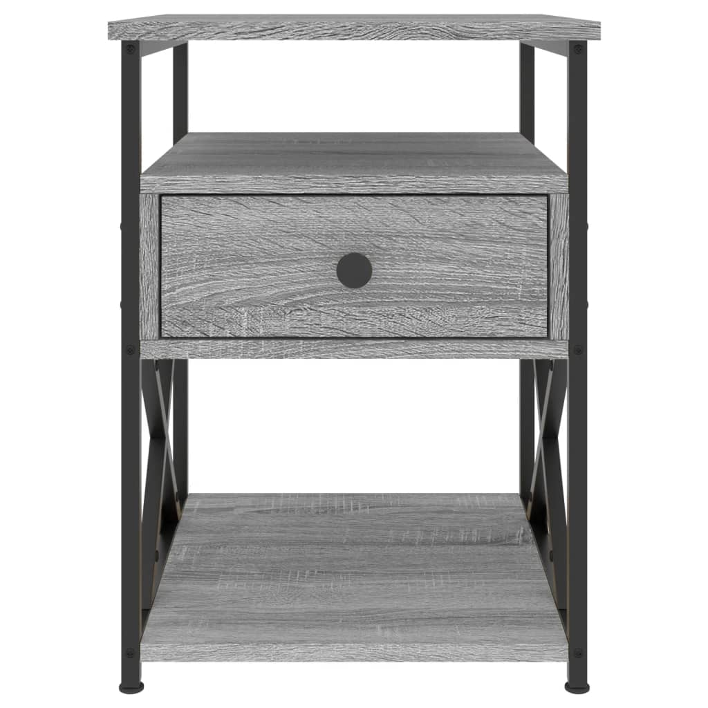 vidaXL Nachttische 2 Stk. Grau Sonoma 40x42x55 cm Holzwerkstoff