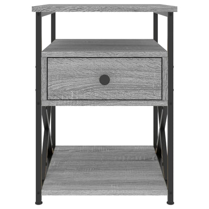 vidaXL Nachttische 2 Stk. Grau Sonoma 40x42x55 cm Holzwerkstoff