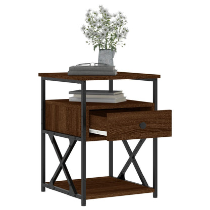 vidaXL Nachttische 2 Stk. Braun Eichen-Optik 40x42x55 cm Holzwerkstoff