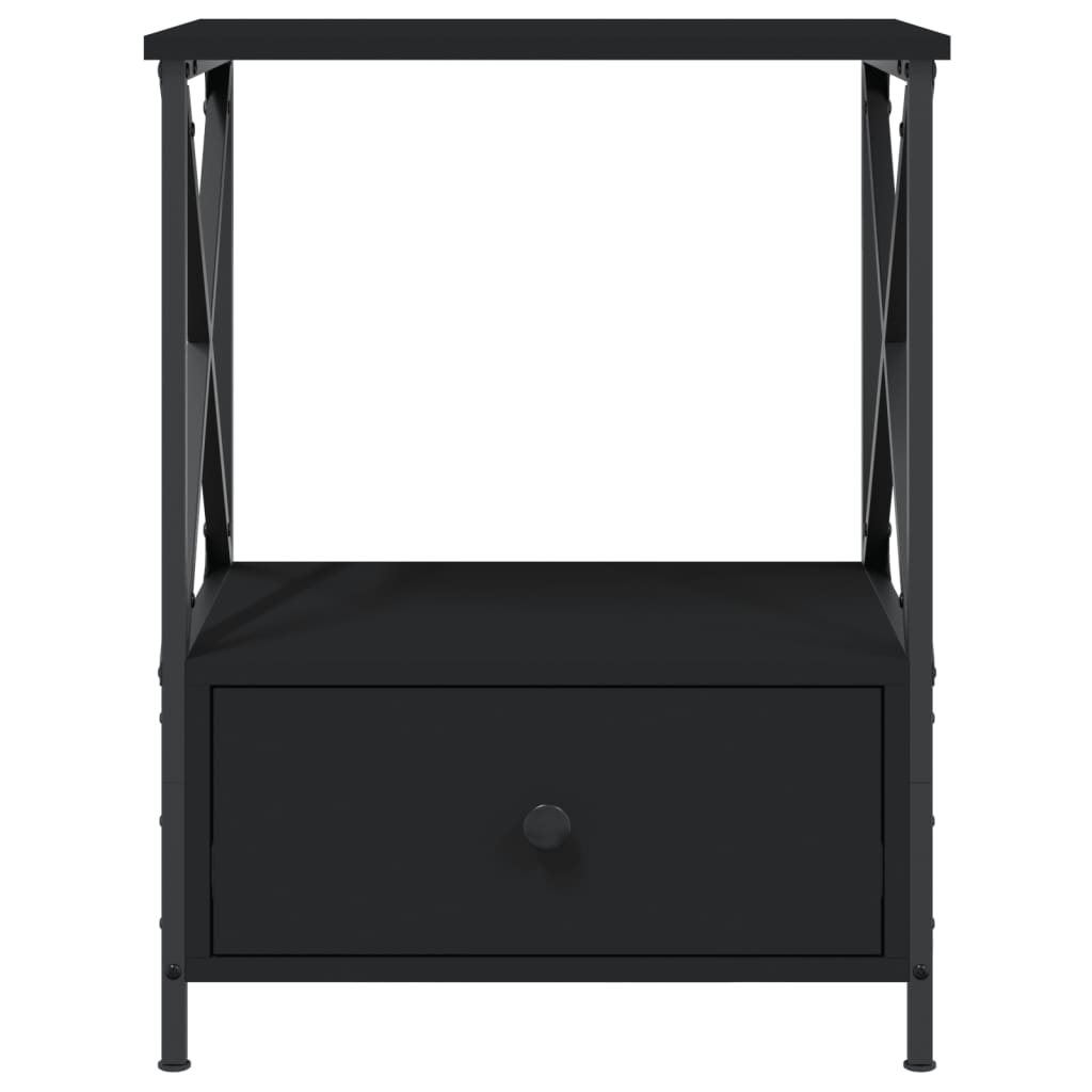 vidaXL Nachttische 2 Stk. Schwarz 50x41x65 cm Holzwerkstoff