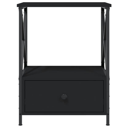 vidaXL Nachttische 2 Stk. Schwarz 50x41x65 cm Holzwerkstoff