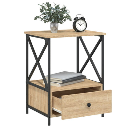 vidaXL Table de chevet chêne Sonoma 50x41x65 cm en bois d'ingénierie
