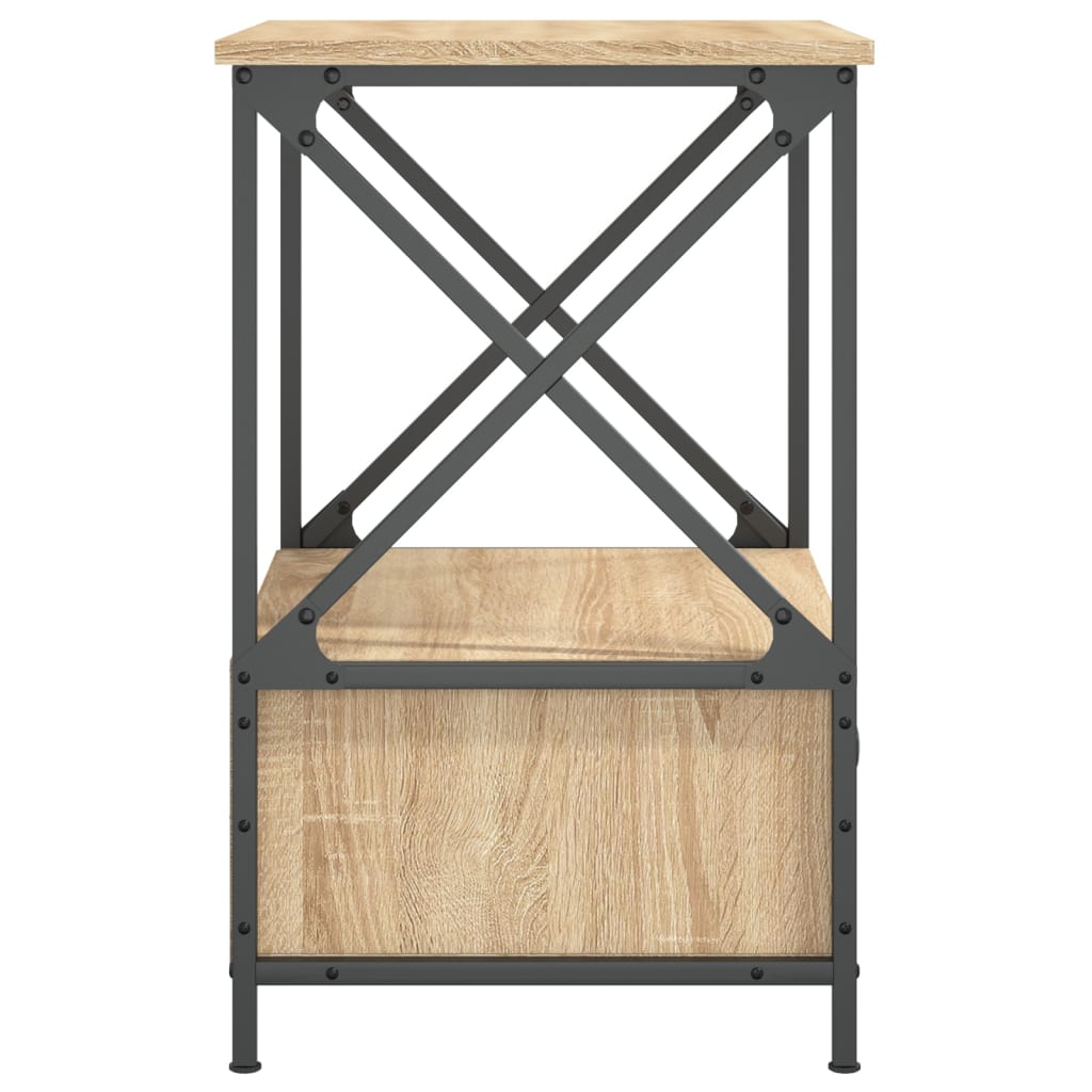 vidaXL Table de chevet chêne Sonoma 50x41x65 cm en bois d'ingénierie