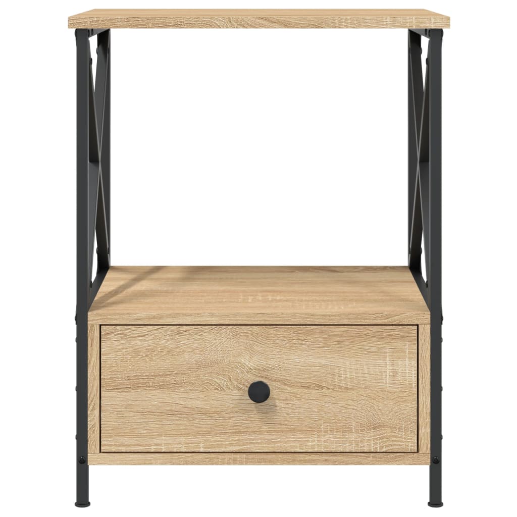 vidaXL Tables de chevet 2 pcs Chêne Sonoma 50x41x65 cm Bois d'ingénierie