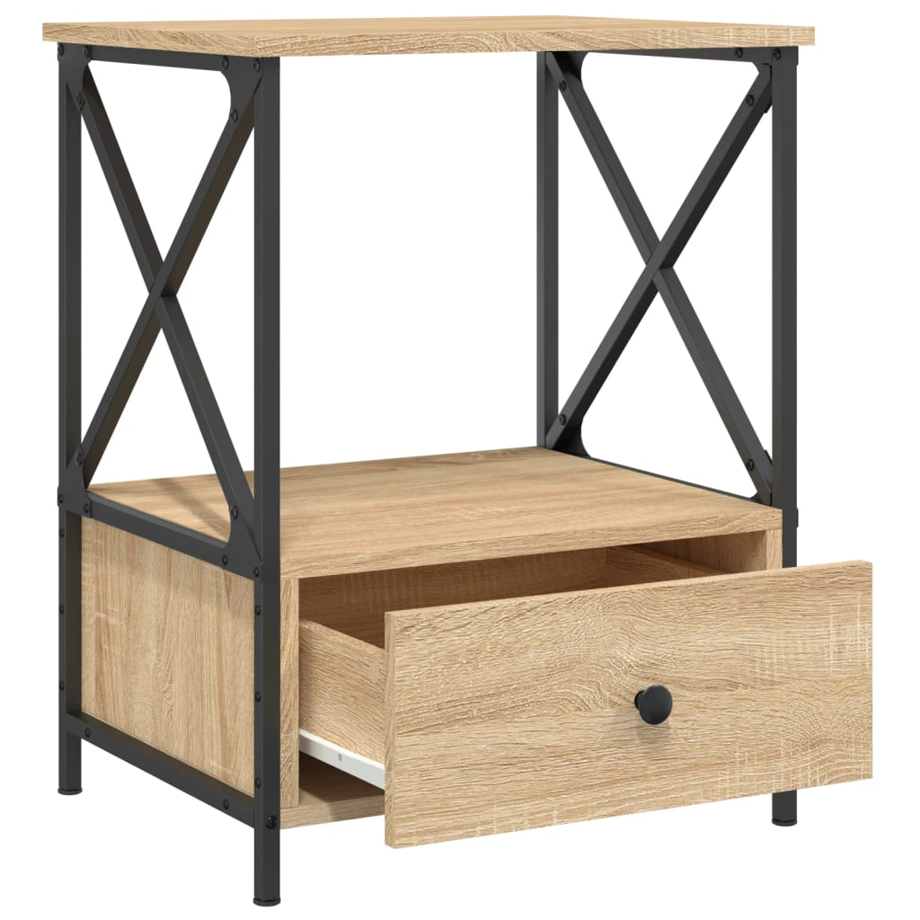 vidaXL Tables de chevet 2 pcs Chêne Sonoma 50x41x65 cm Bois d'ingénierie