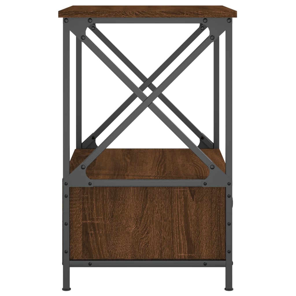 vidaXL Nachttisch Braun Eichen-Optik 50x41x65 cm Holzwerkstoff