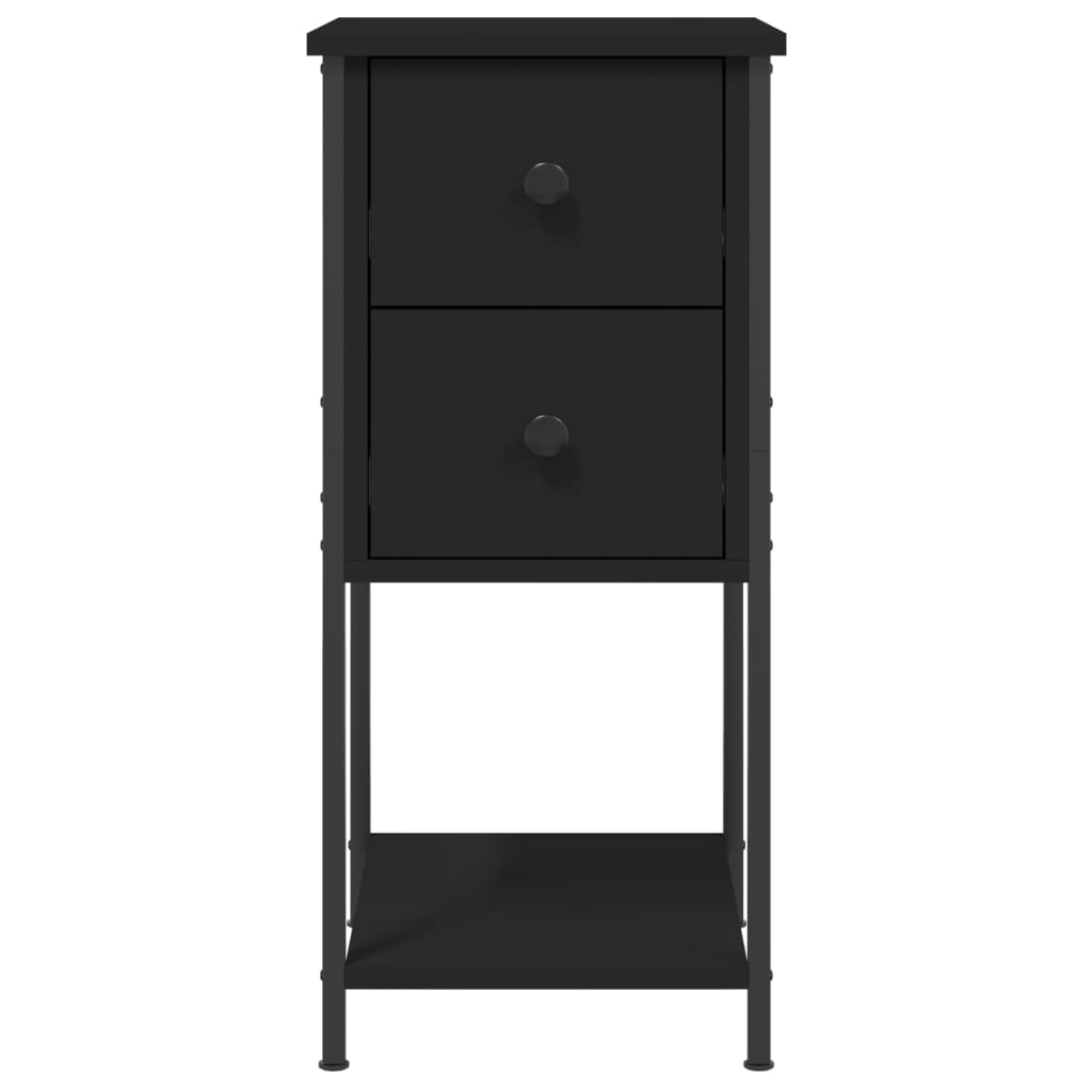 vidaXL Nachttisch Schwarz 32x42x70 cm Holzwerkstoff
