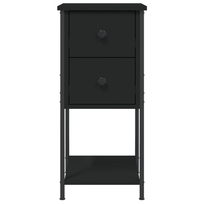 vidaXL Nachttisch Schwarz 32x42x70 cm Holzwerkstoff
