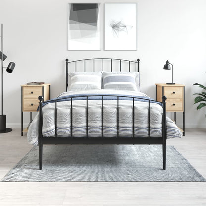 vidaXL Nachttische 2 Stk. Sonoma-Eiche 32x42x70 cm Holzwerkstoff