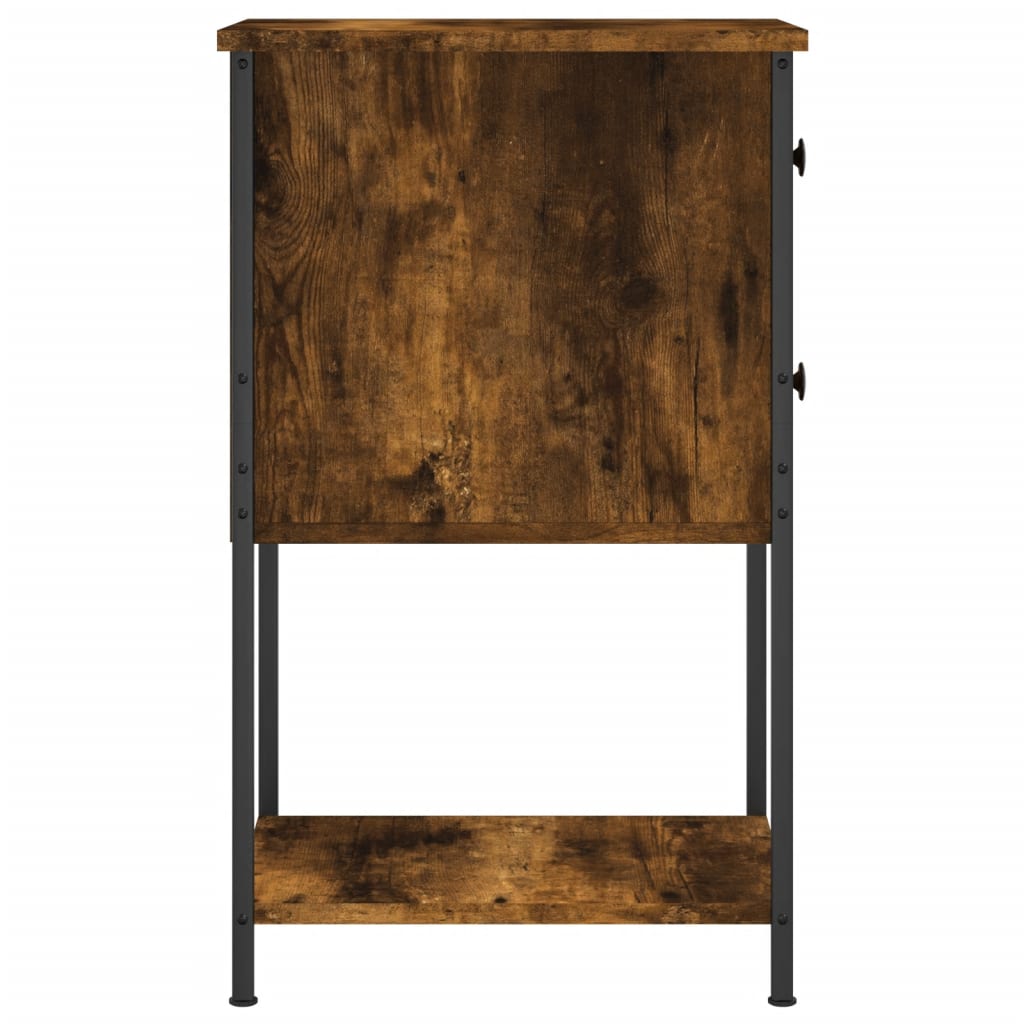 vidaXL Nachttisch Räuchereiche 32x42x70 cm Holzwerkstoff