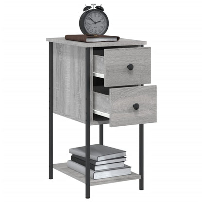 vidaXL Nachttisch Grau Sonoma 32x42x70 cm Holzwerkstoff